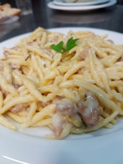 Rifugio Rosolea Trofie con salsiccia e provola