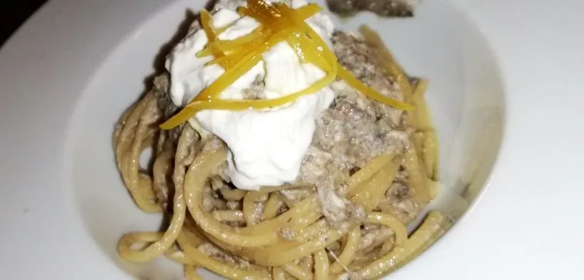 Cru - spaghetti con alici