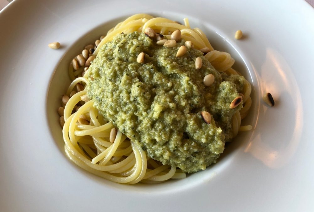 Hotel De La Ville, Riccione, spaghetti al pesto