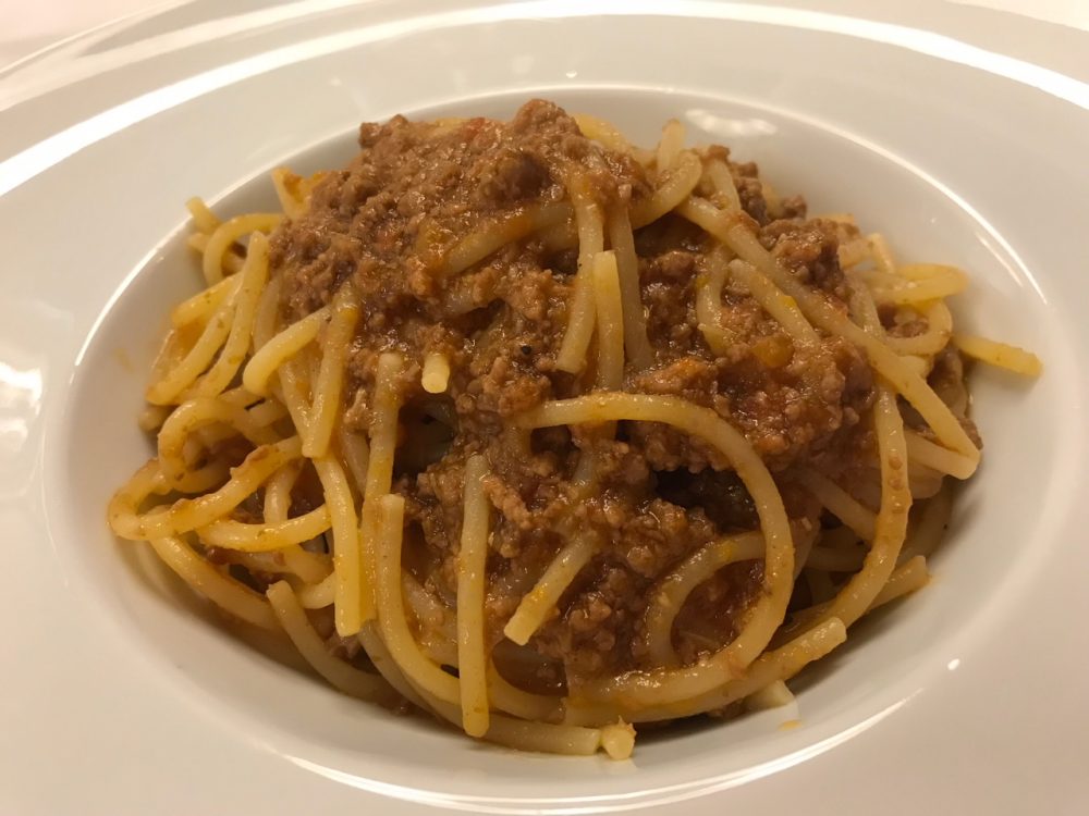 Hotel de la Ville, Riccione, spaghetti al ragu'