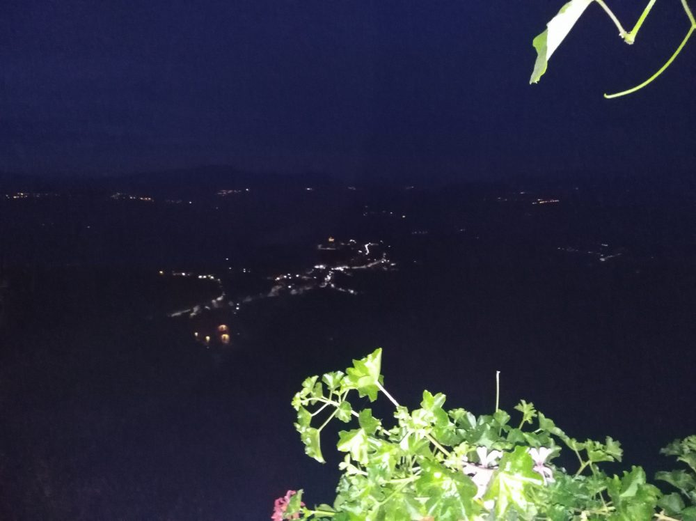 Panorama nottunro di Rocca Cilento