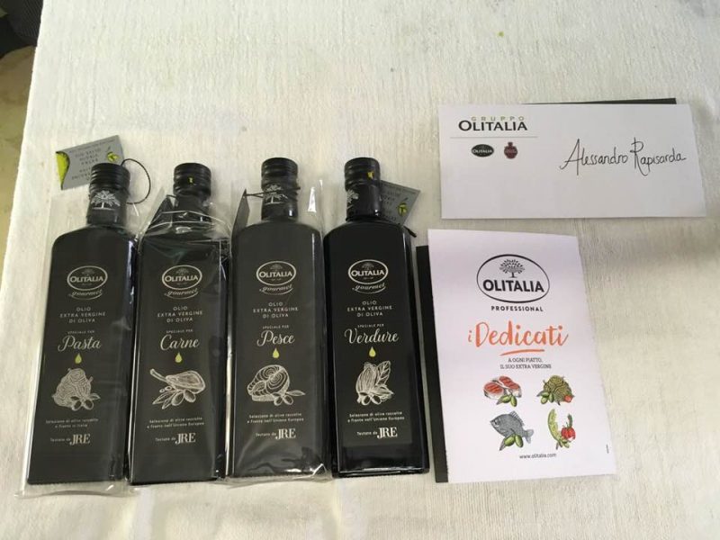 olio extravergine di oliva Olitalia per lo chef Alessandro Rapisarda