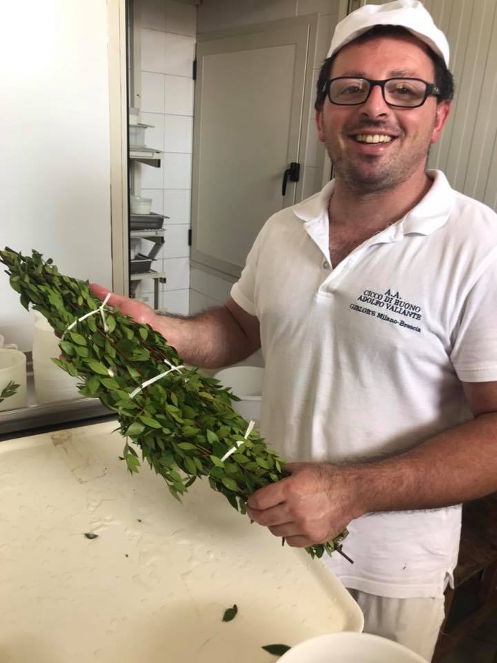 Adolfo Valiante, Cicco De Buono. La confezione finale di mozzarella nella mortella