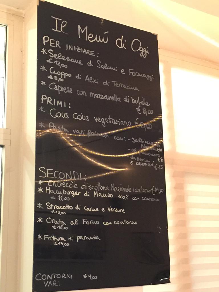 Pan di Via - Menu' giornaliero