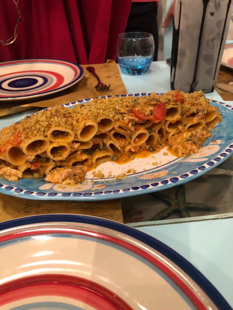 L’Oresteria - Rigatoni con alici fresche e capperi