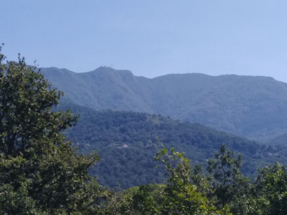 Veduta della cima del monte Gelbison dal Resort Casale degli Ulivi