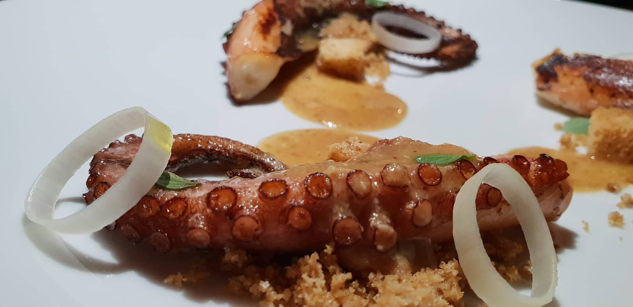 polpo, nocciole e porri