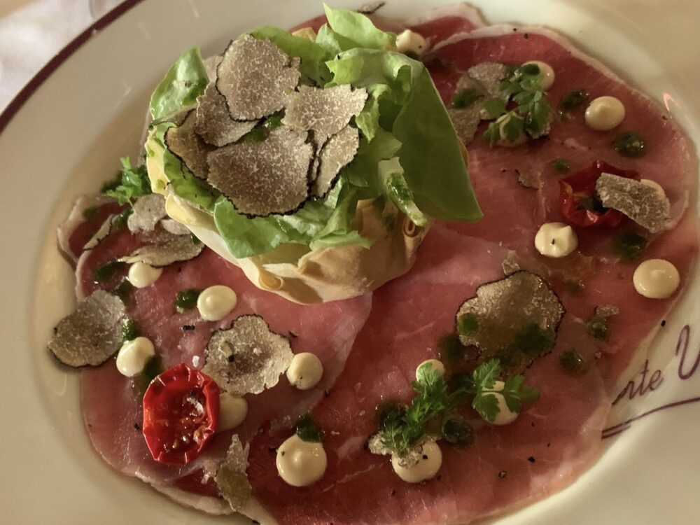 Ristorante Corte Visconti, carpaccio di sanato