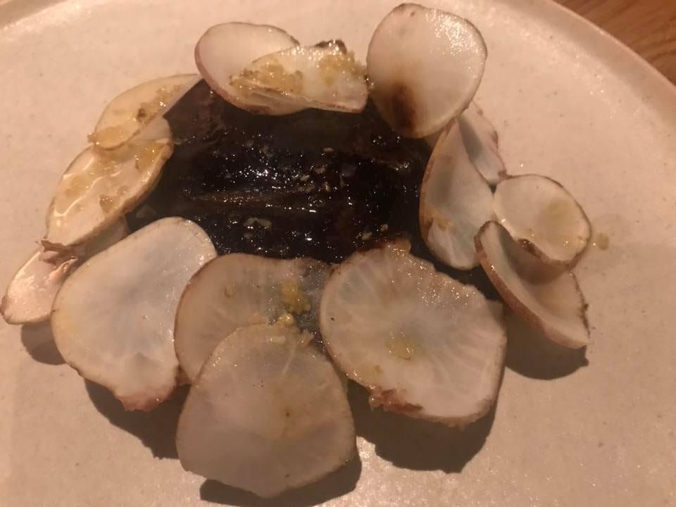 Restaurant Barr a Copenhagen, le aringhe, toninabur e salsa di fiori di sambuco
