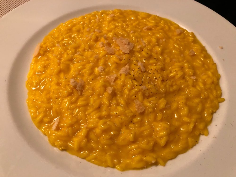 Antica Trattoria del Gallo, risotto alla milanese