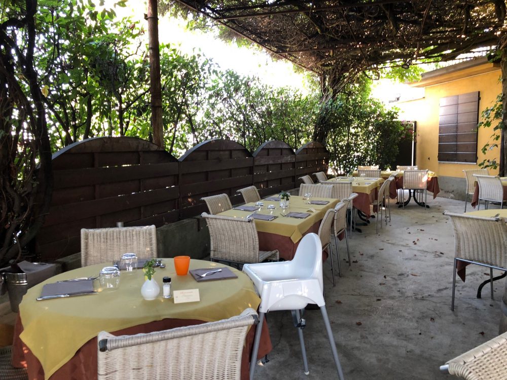 Antica Trattoria del Gallo, uno scorcio del giardino