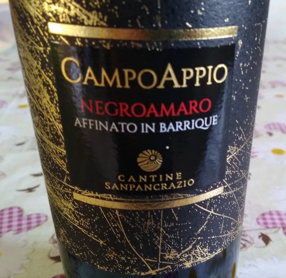 CampoAppio Negroanmaro Salento Igp 2016 Cantine San Pancrazio