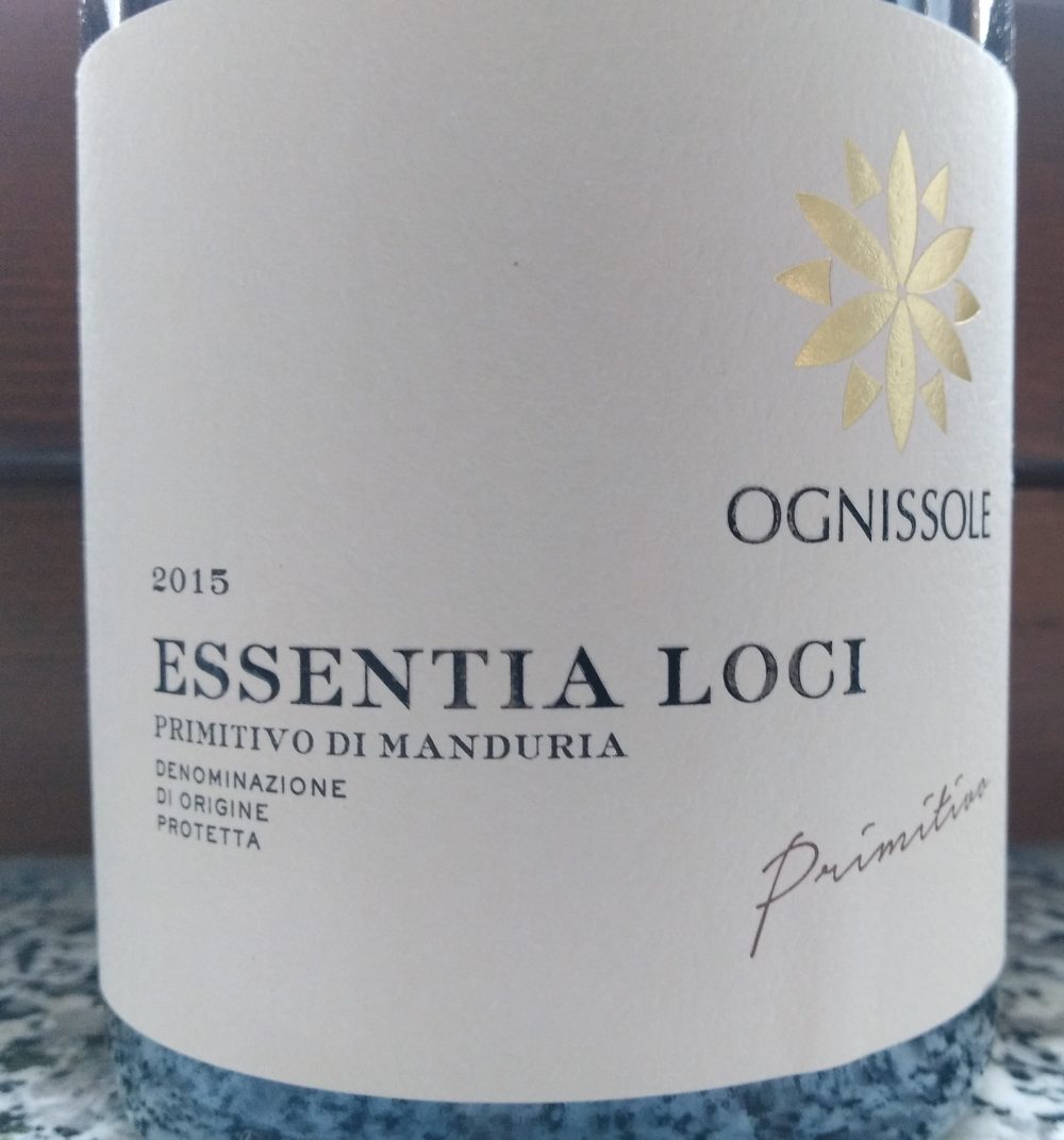 Essentia Loci Primitivo di Manduria Dop 2015 Ognissole