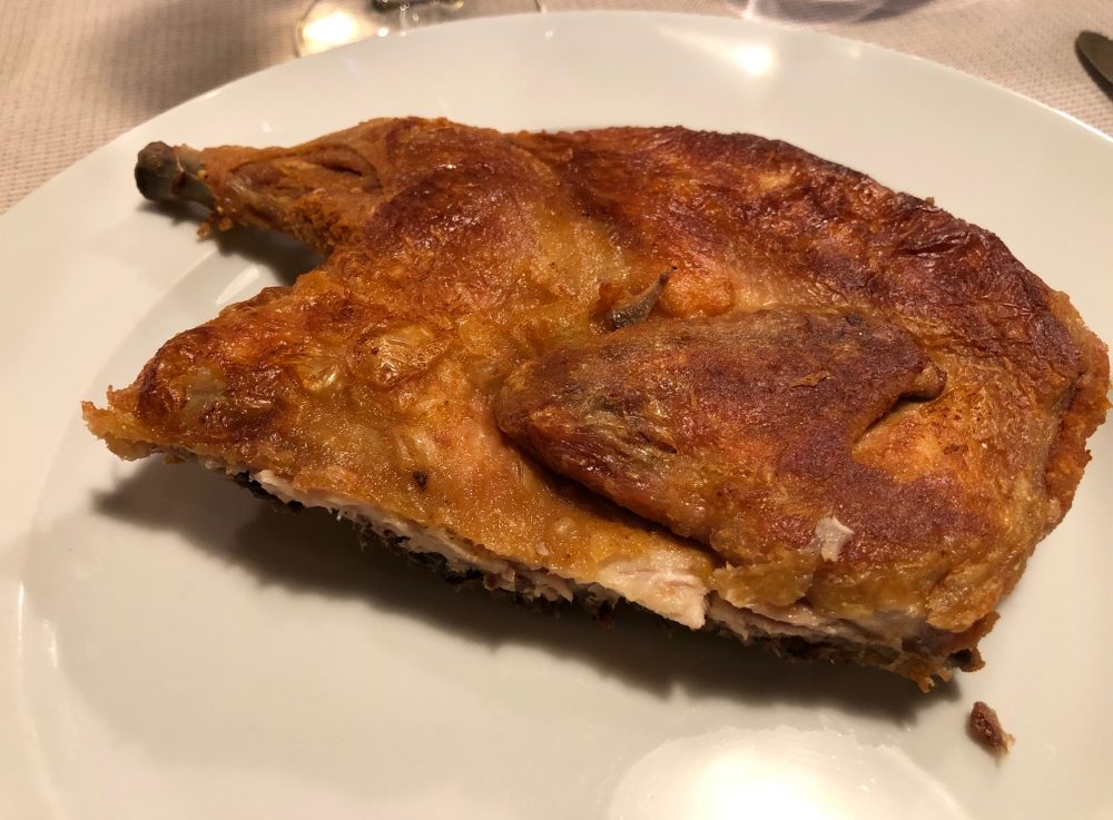 Antica Trattoria del Gallo, il pollo alla diavola