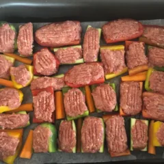 Le verdure ripiene in attesa del forno