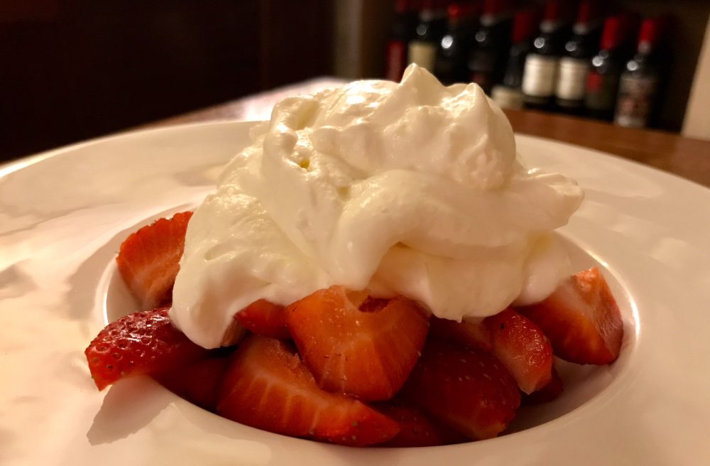 Osteria della Buona Condotta, Ornago, fragole e panna appena montata