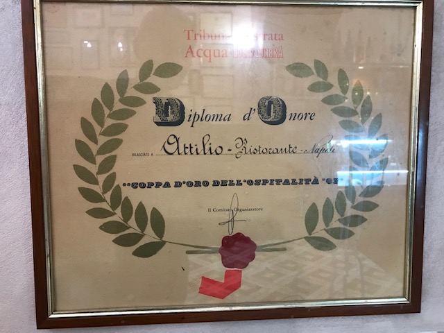 Pizzeria da Attilio - Diploma