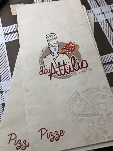 Pizzeria da Attilio - Menu'