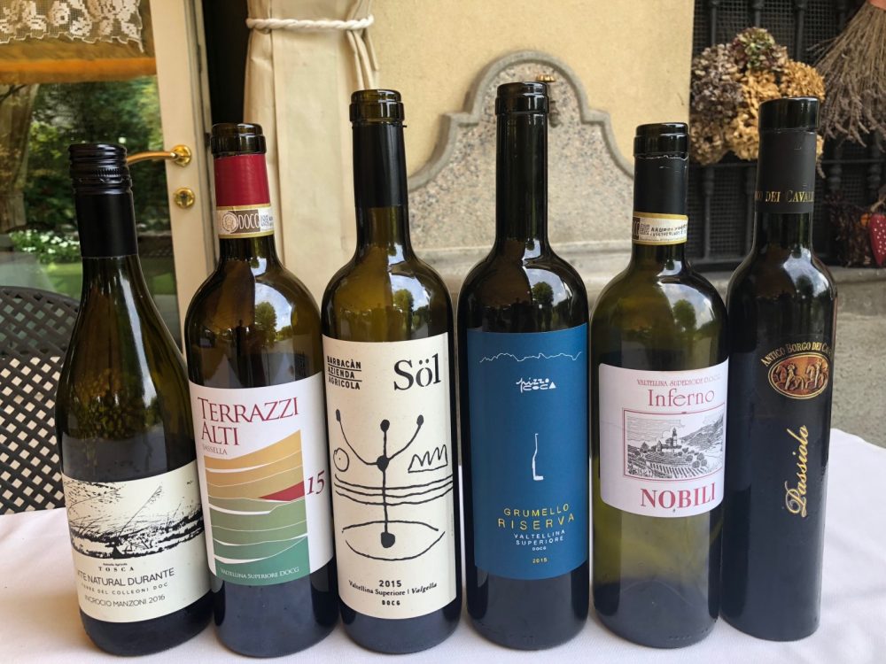 Trattoria Visconti, i vini degustati