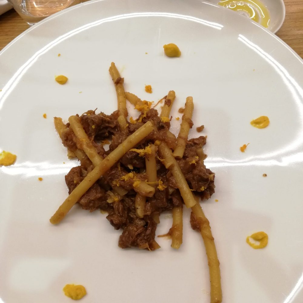 Mezzani spezzati alla genovese di anatra all'arancia