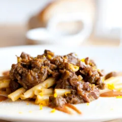 Mezzani spezzati alla genovese di anatra all'arancia