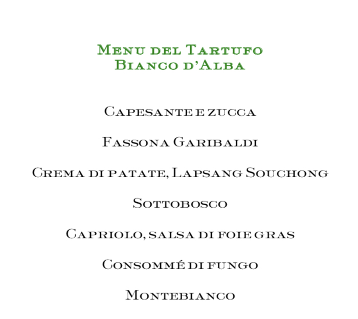 Piazza Duomo, il menu' dedicato al tartufo bianco d’Alba