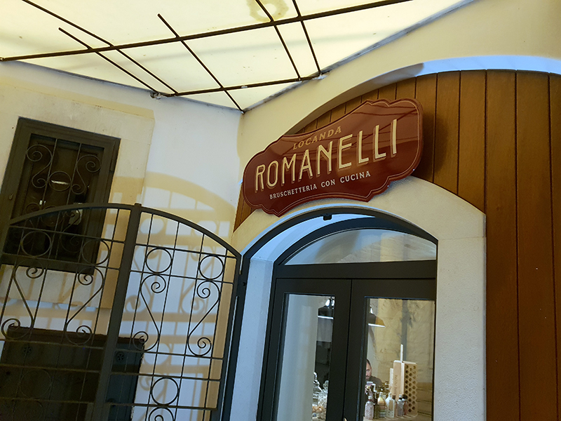 ingresso della Locanda Romanelli