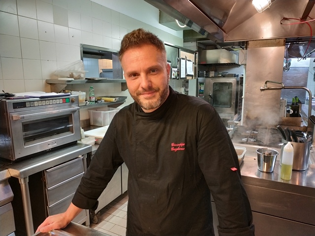 Il resident chef Giuseppe Gaglione