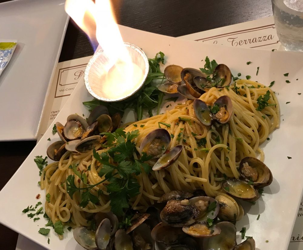 La Terrazza, Bettolino di Mediglia, spaghetti con le vongole