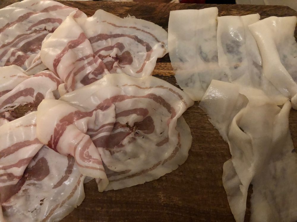 O Ca Bistro', pancetta e lardo di nero casertano