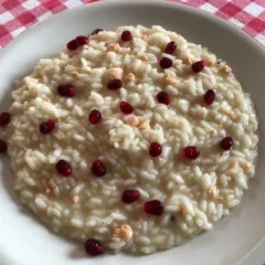 Risotto salmone e melagrana