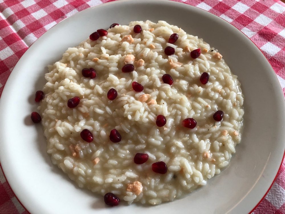 Risotto salmone e melagrana