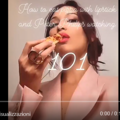 il video di Bella Khair Hadid su come mangiare la pizza senza far sbavare il rossetto
