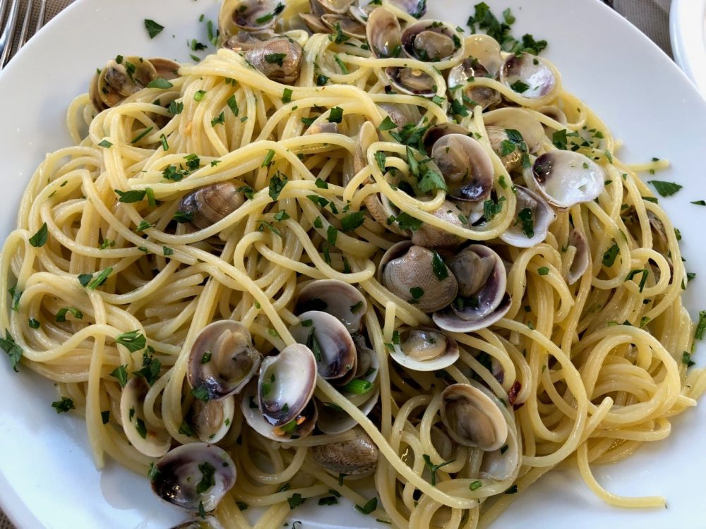 10 Dei Mille, Riccione, spaghetti con le vongoline dell'Adriatico