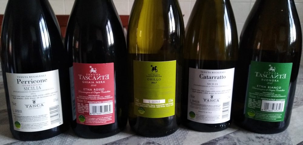 Controetichette vini di Tasca Almerita