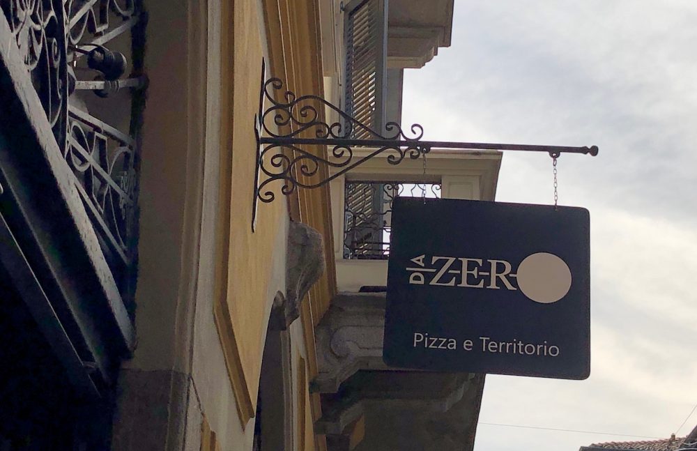 Da Zero, Milano, via Luini, l'insegna