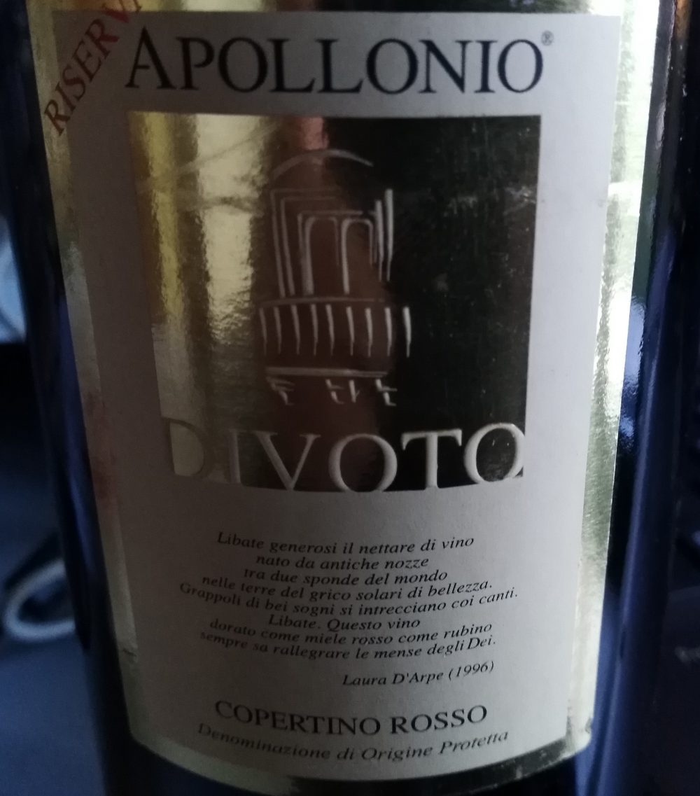 Divoto Copertino Rosso Riserva Dop 2004 Apollonio