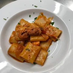 Paccheri al ragu' di crostacei