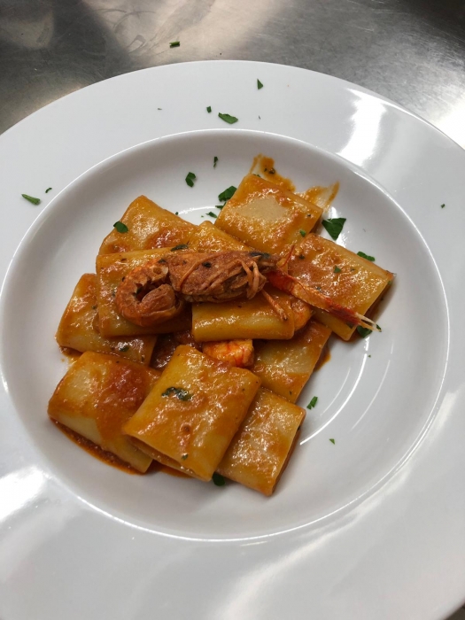 Paccheri al ragu' di crostacei