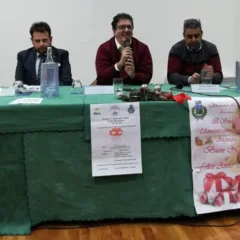 Presentazione La Pizza a Tramonti. da sinistra l'assessore Enzo Savino,Luciano Pignataro, Mario Amodio e il sindaco Giordano
