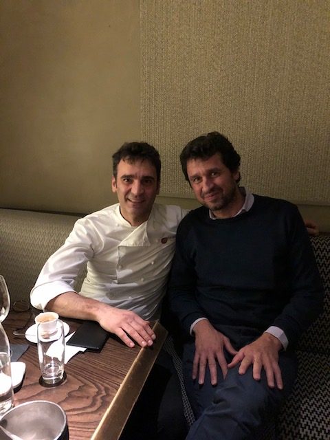 Lo chef Antonio D’Angelo di Nobu Milano e l’enologo Maxence Dulou di Ao Yun