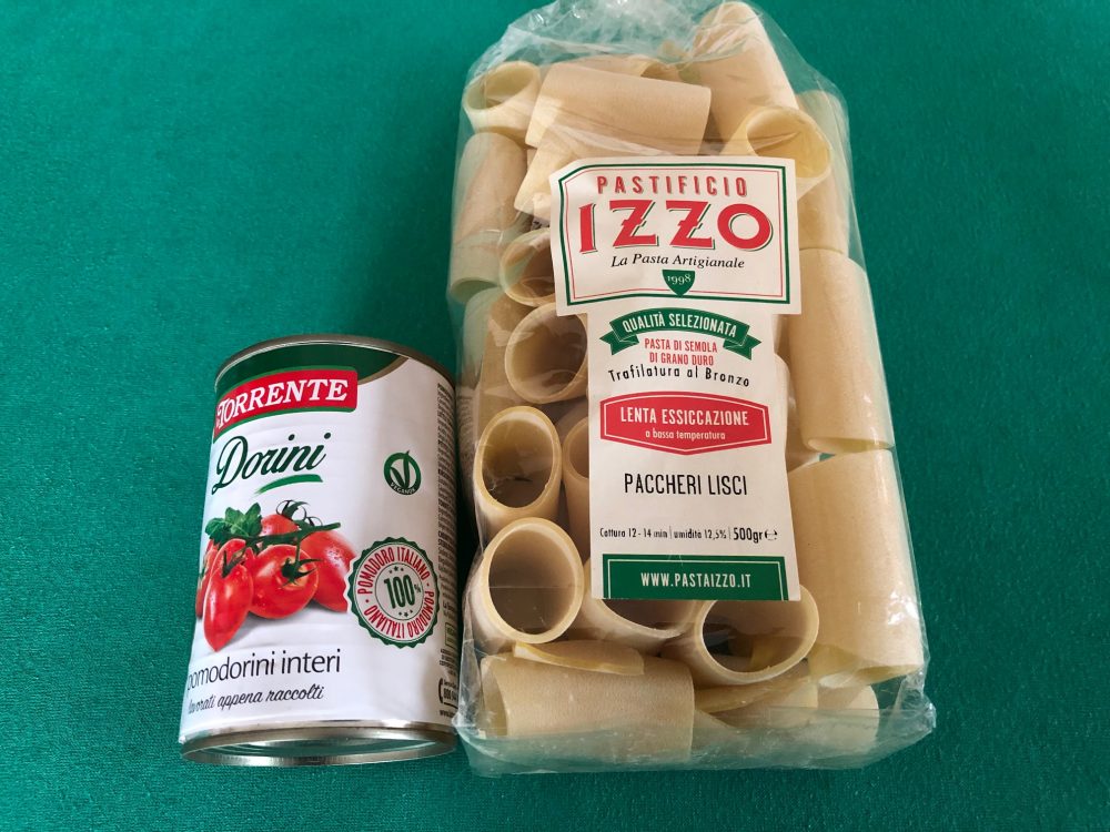 Pomodorini Torrente e Paccheri Pastificio Izzo