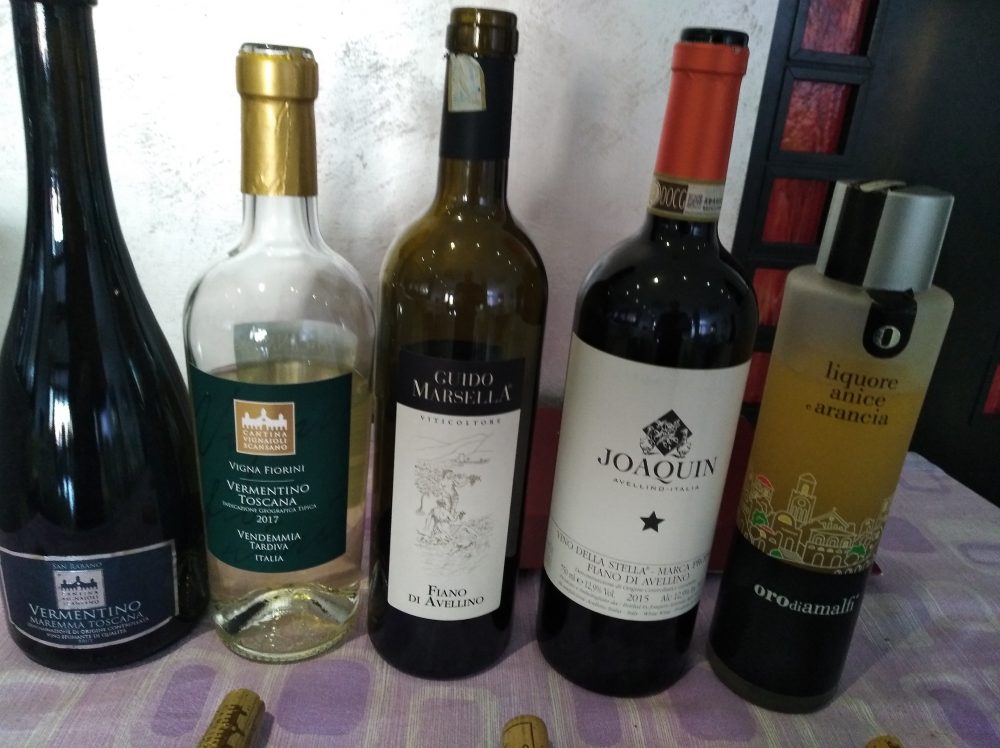 Ristorante Emozionando Vini degustati