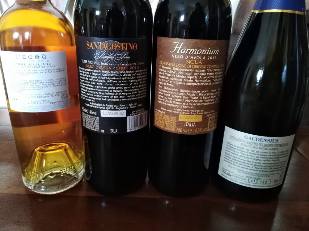 Controetichette vini di Firriato