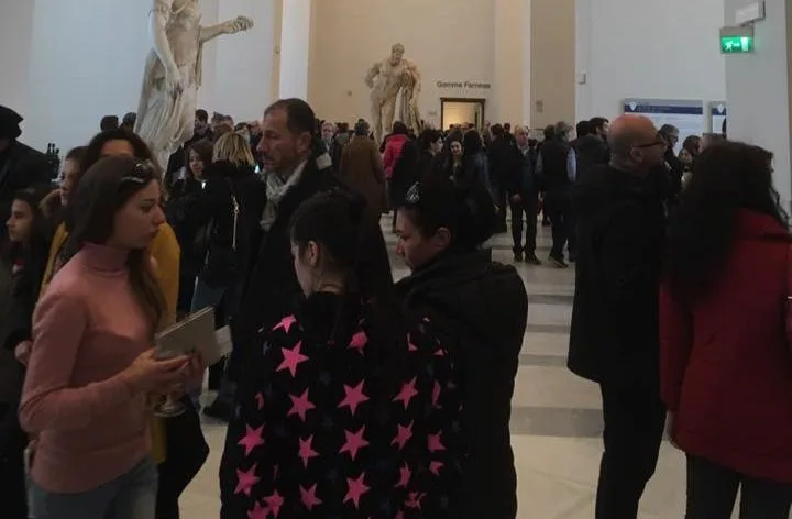 La sala del Toro Farnese invasa dai wine lovers