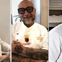 Franco Pepe, Francesco Martucci e Ciro Salvo. Il podio di 50TopPizza 2019