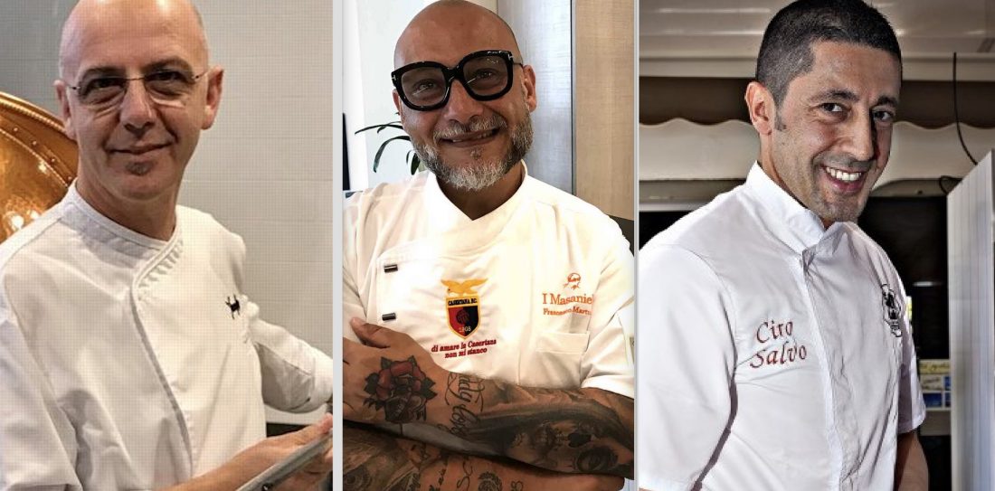 Franco Pepe, Francesco Martucci e Ciro Salvo. Il podio di 50TopPizza 2019