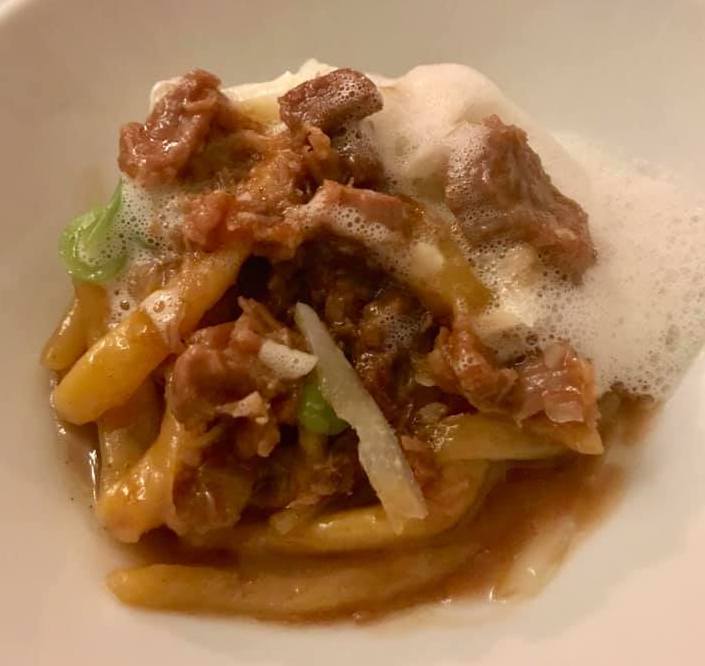 Il Palagio. Pici al raguu' di agnello