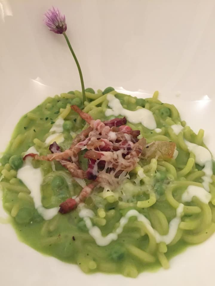 Ristorante ZIQU di Villa Marina, pasta e piselli