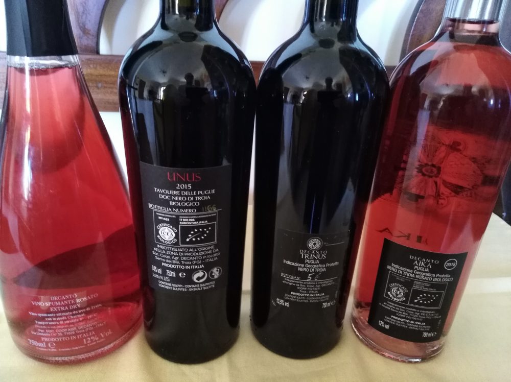 Controetichette vini di Decanto